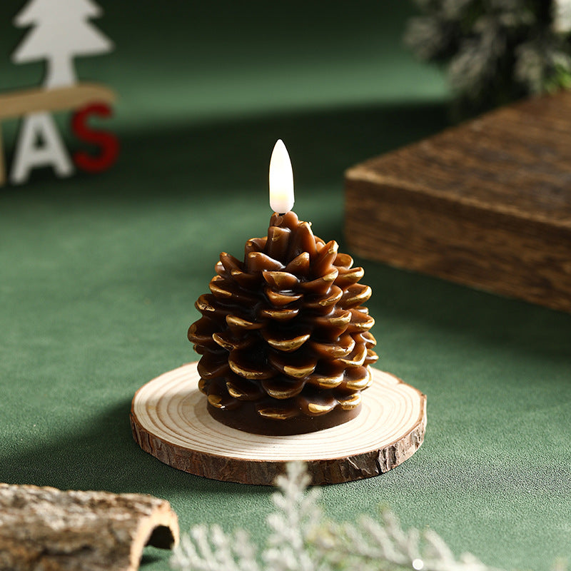 Pinecone-Shaped LED Decorative Candle Light