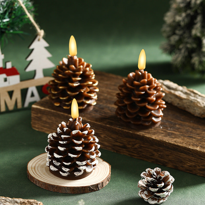 Pinecone-Shaped LED Decorative Candle Light
