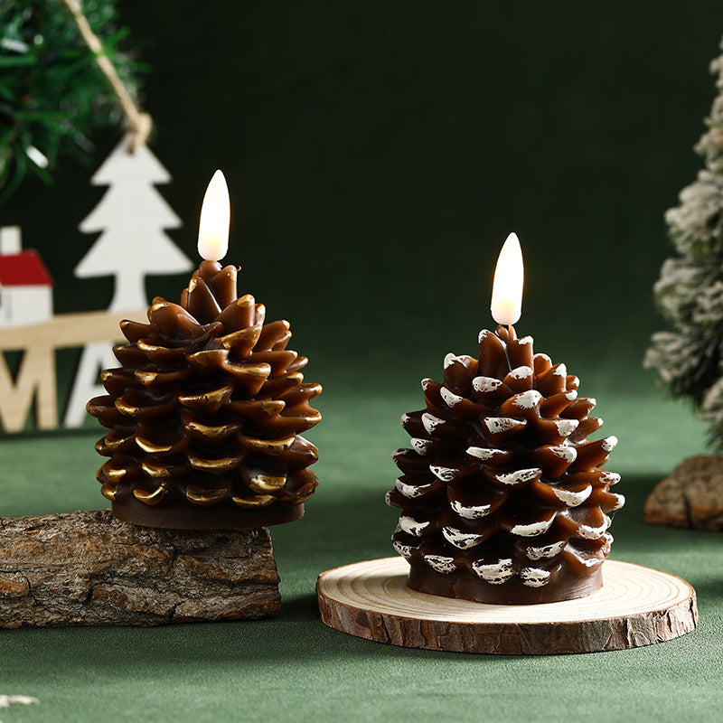 Pinecone-Shaped LED Decorative Candle Light