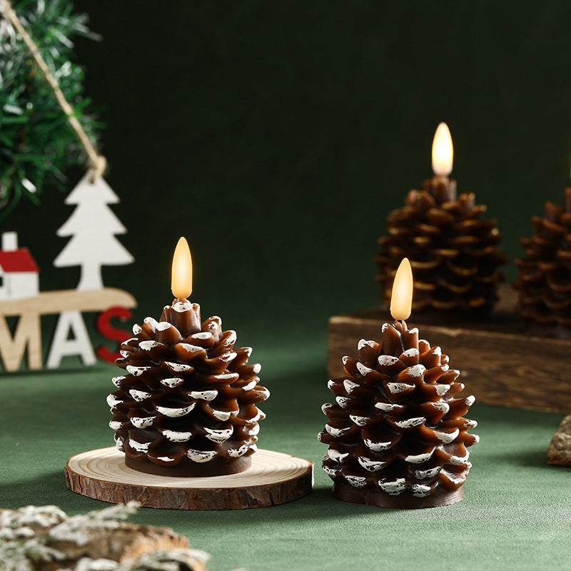 Pinecone-Shaped LED Decorative Candle Light